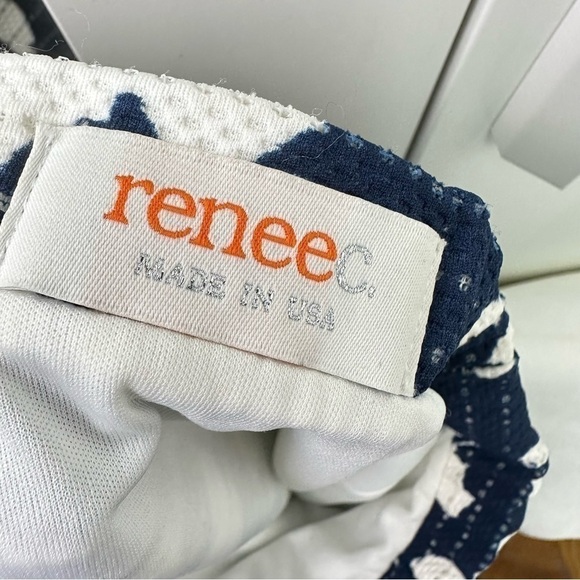 RENEE C Made in USA Floral Lined Flare Flowy Skirt Medium - Picture 4 of 5